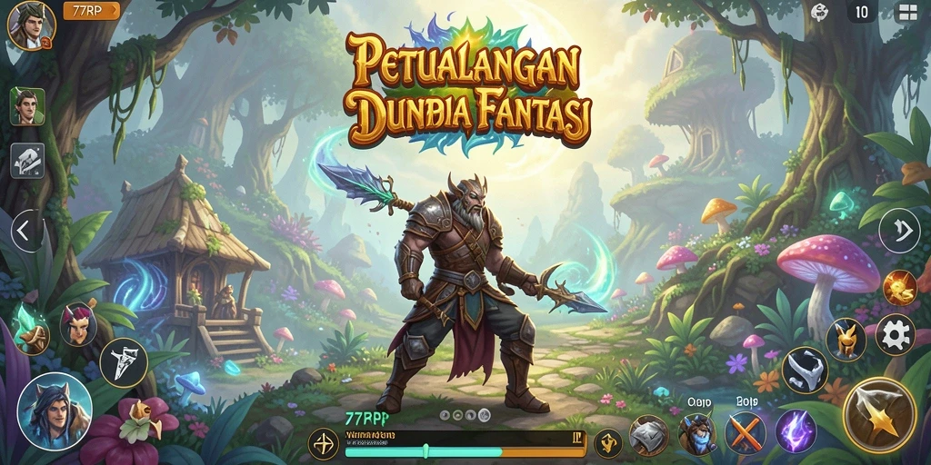 Tampilan gameplay seru dan menantang di 77RP.