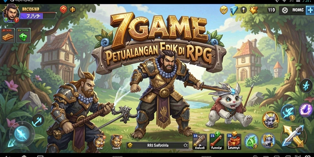 Tangkapan layar gameplay yang menampilkan pertempuran epik di 7GAME.