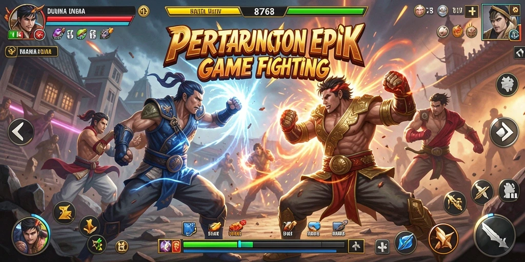 Screenshot menampilkan aksi pertarungan mendebarkan di 8768.