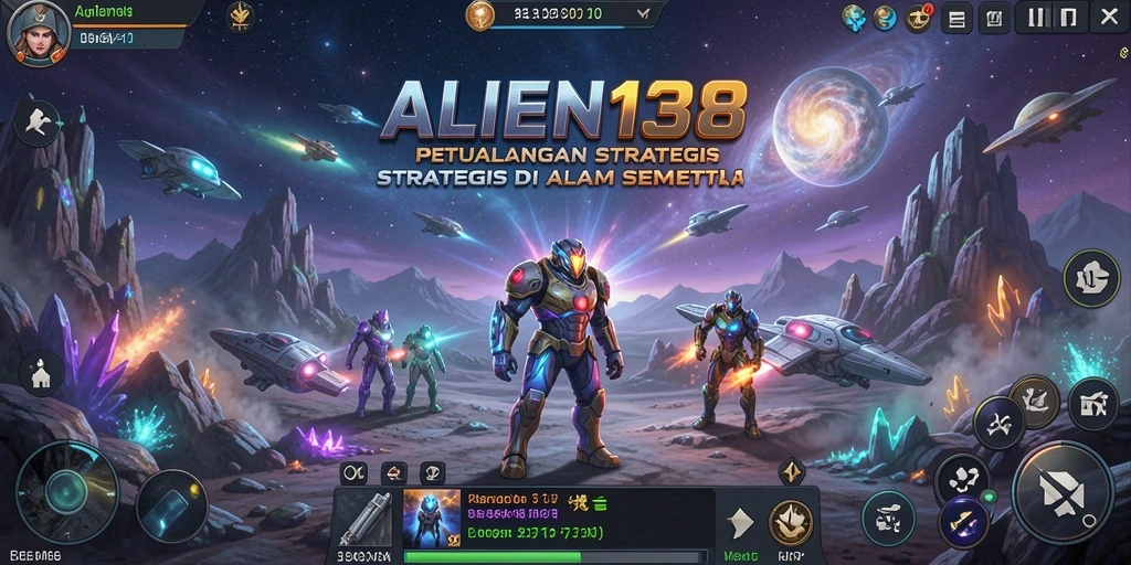 Screenshot menunjukkan aksi seru dalam pertempuran strategis ALIEN138.