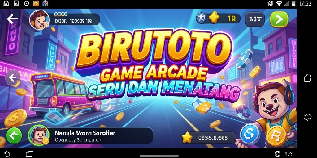 Tangkapan layar BIRUTOTO menampilkan gameplay Arcade yang dinamis.