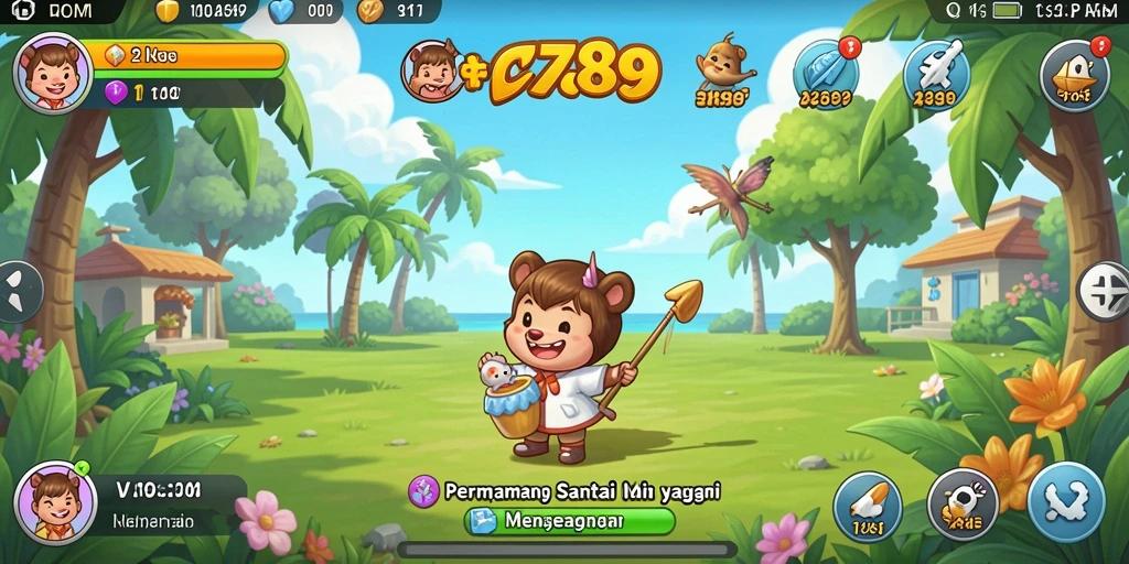 Screenshot C789 menampilkan gameplay santai yang menghibur.