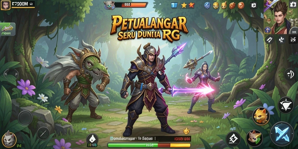 Menggambarkan gameplay seru F200M dalam dunia RPG.