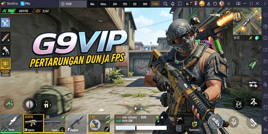Screenshot gameplay G9VIP yang menampilkan aksi tembak-menembak seru.