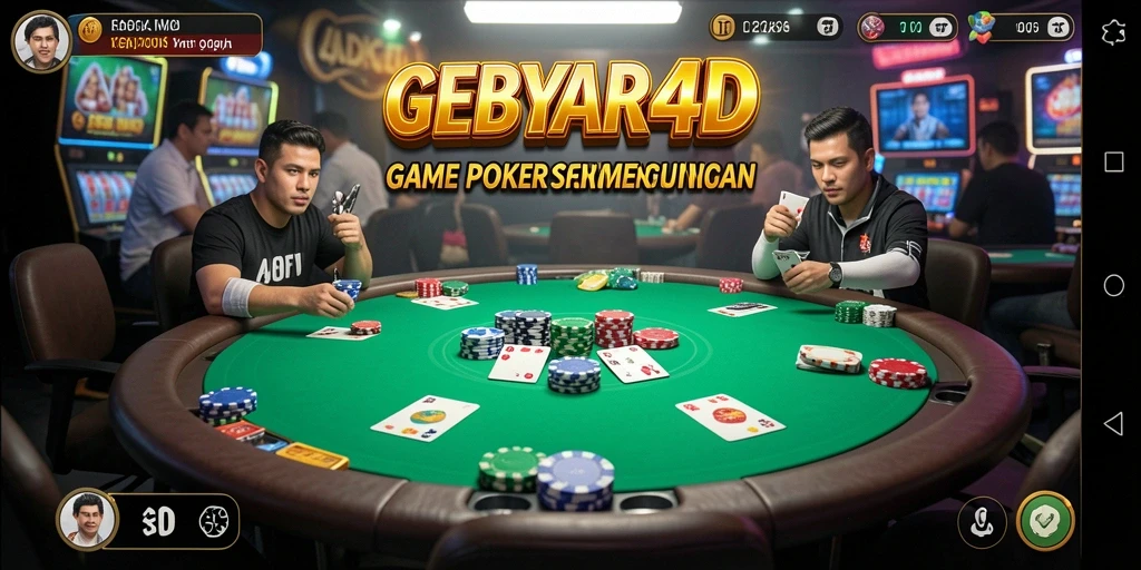Tampilan menawan gameplay Poker di GEBYAR4D.