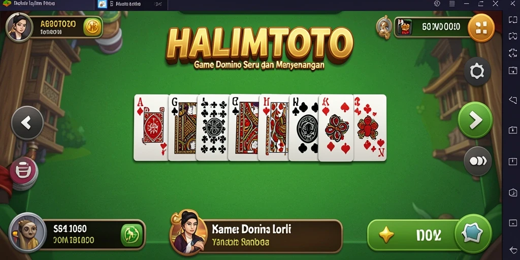Tampilan gameplay seru HALIMTOTO di platform Domino.