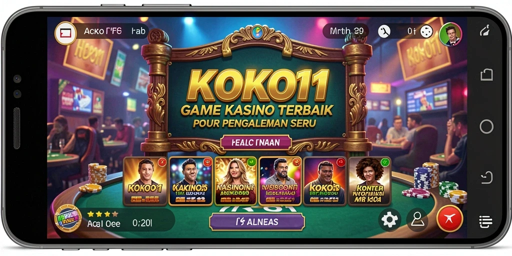 Screenshot gameplay KOKO11 menampilkan suasana kasino yang mendebarkan.
