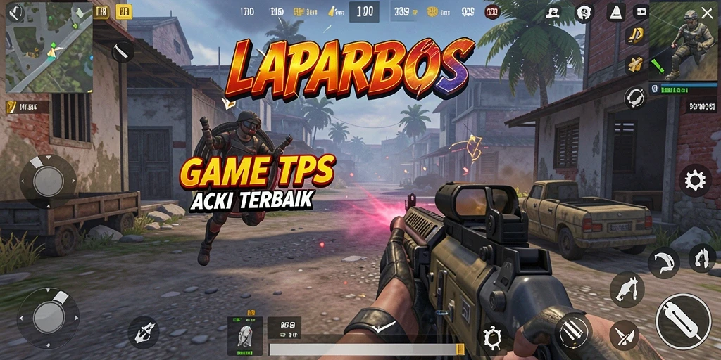Screenshot gameplay LAPARBOS menunjukkan aksi seru TPS yang mendebarkan.