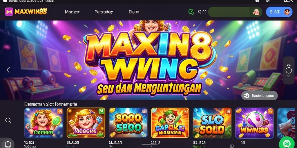 Tampilan gameplay slot yang seru di MAXWIN88.