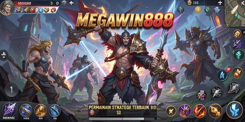 Tangkapan layar MEGAWIN888 menampilkan aksi strategi yang menegangkan.