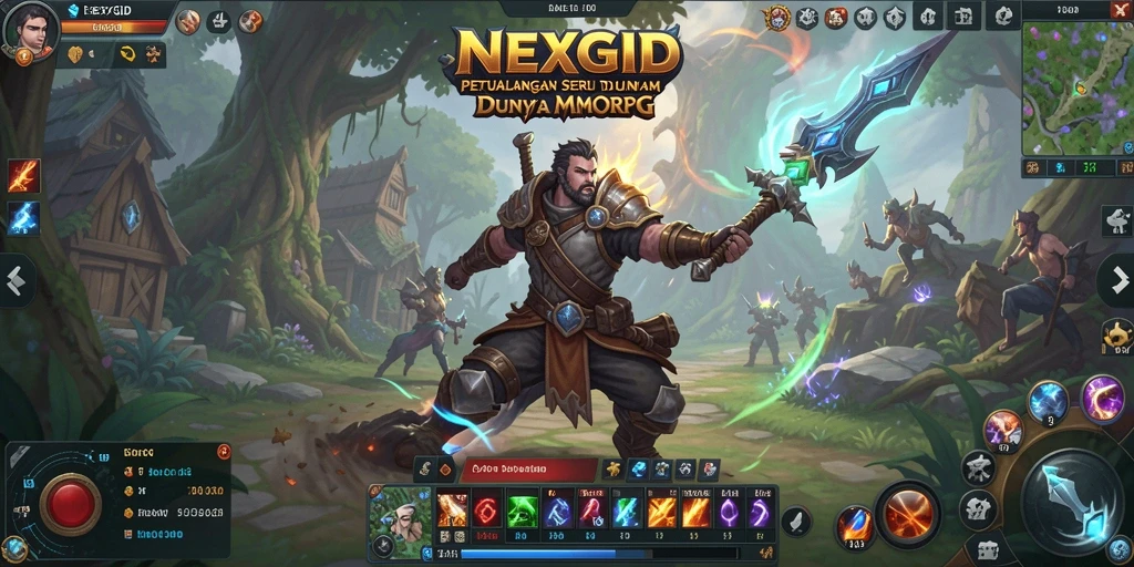 Tampilan aksi seru dalam gameplay NEXGID yang menakjubkan.