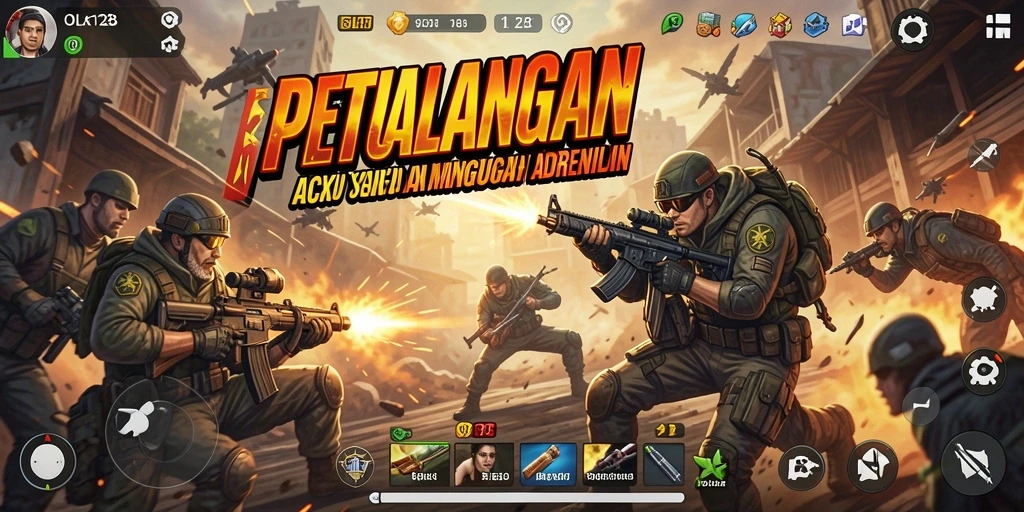 Tampilan gameplay ekstrem yang seru dan mendebarkan di OLX128.
