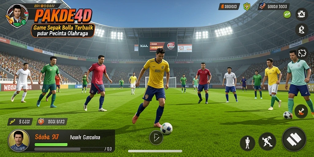 Tampilan permainan sepak bola yang seru dan mendebarkan di PAKDE4D.