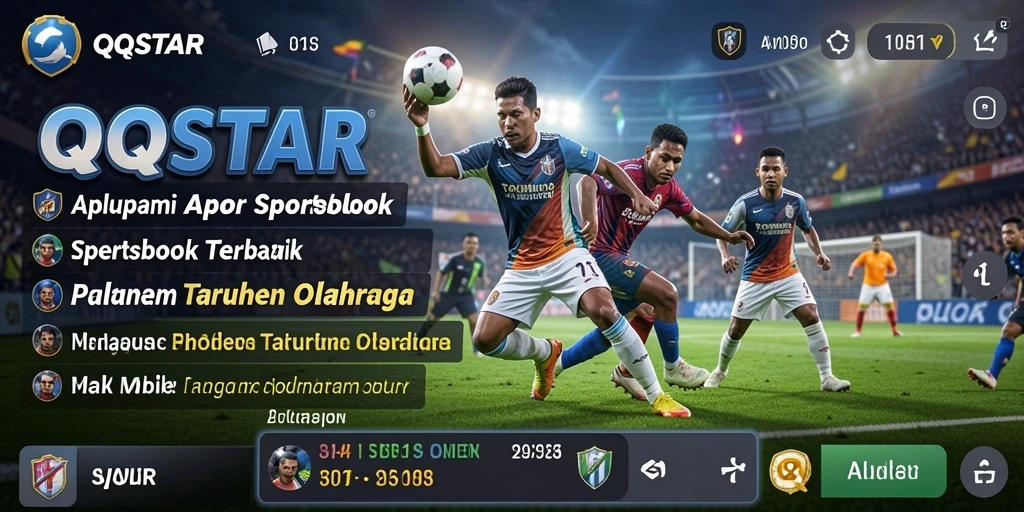 Screenshot QQSTAR menampilkan gameplay taruhan olahraga yang menarik.