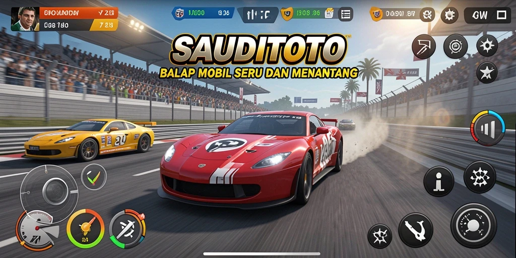 Gameplay menegangkan dari balapan mobil SAUDITOTO.