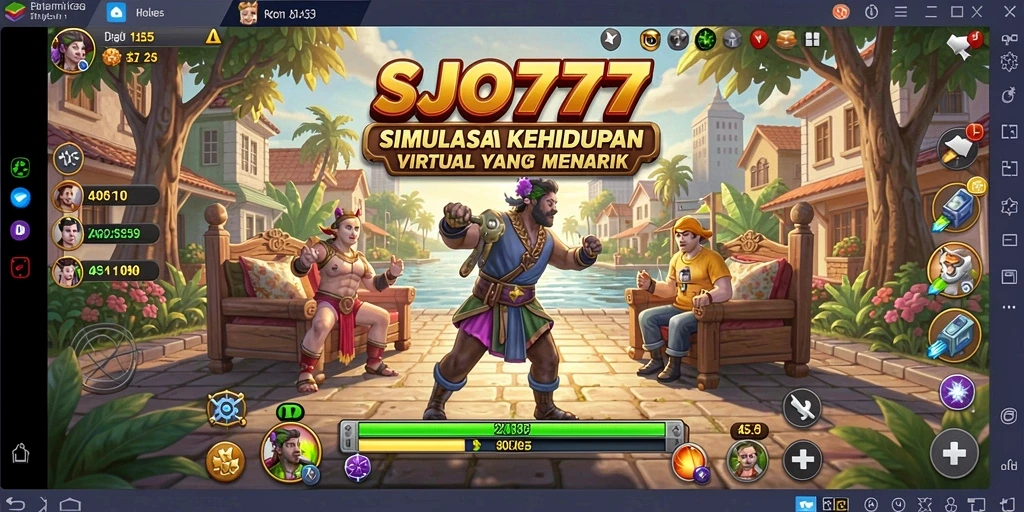Tangkapan layar gameplay SJO777 dengan interaksi karakter yang realistis.