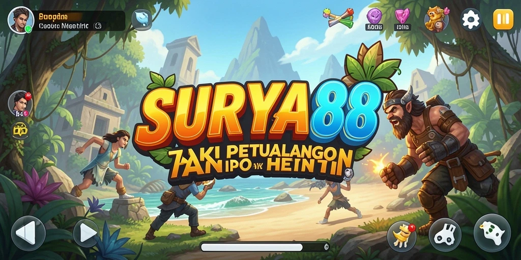 Tampilan seru gameplay SURYA88 yang penuh aksi dan petualangan.