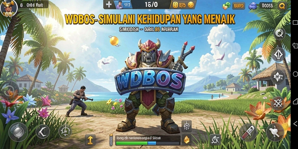 Tangkapan layar utama WDBOS dengan gameplay simulasi yang menarik.