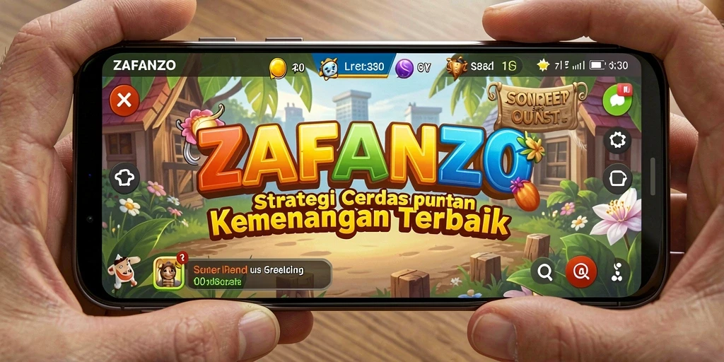 Tampilan gameplay ZAFANZO yang dinamis dan penuh strategi.